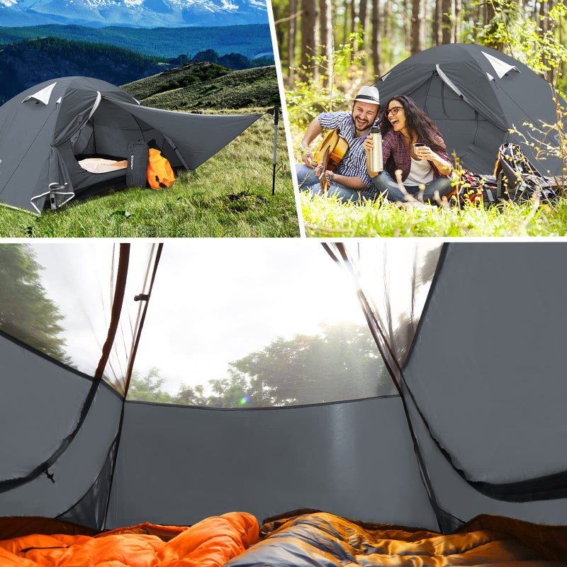 Bessport Camping Tent 2 Person Tent Waterproof Two Doors Backpacking Tent Easy Setup Lightweight for Outdoor, Hiking Mountaineering Travel - Image 5